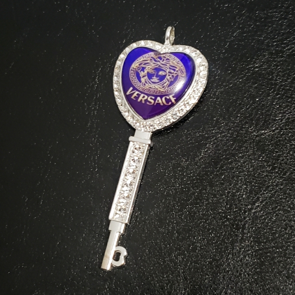 Repurposed Versace Necklace - comes with silver 22 inch silver chain